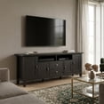 thumbnail image 1 of Simpli Home Redmond 72 inch Wide Solid Wood TV Stand in Hickory Brown For TVs up to 80 inches, 1 of 12