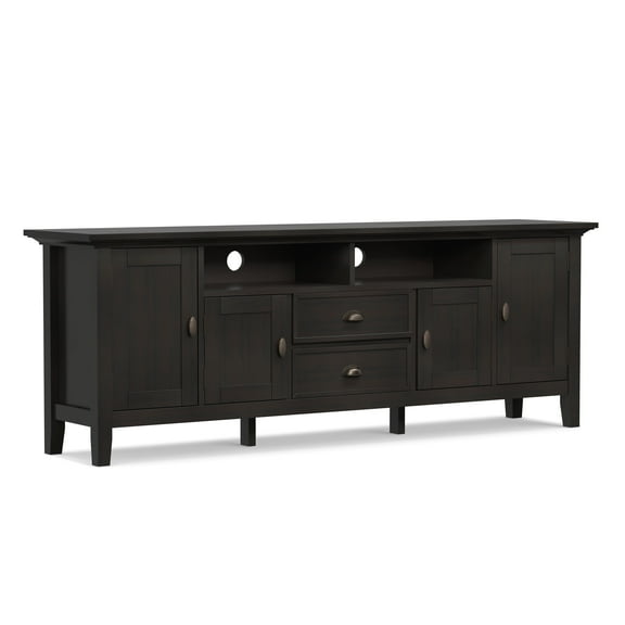 Redmond 72 inch Wide Solid Wood TV Stand in Hickory Brown For TVs up to 80 inches