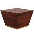 thumbnail image 1 of Simpli Home Abba 28 inch Wide Solid Mango Wood Modern Square Coffee Table in Cognac Brown, Fully Assembled, 1 of 5