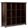 thumbnail image 1 of Simpli Home Acadian SOLID WOOD 48 inch x 57 inch Transitional 12 Cube Storage in Brunette Brown, 1 of 9