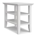 thumbnail image 1 of Simpli Home Acadian 14 inch Wide Solid Wood Transitional Narrow Side Table in White, 1 of 8