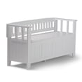 thumbnail image 1 of Simpli Home Acadian 48 inch Wide Solid Wood Entryway Storage Bench in White, 1 of 6