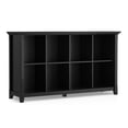 thumbnail image 1 of Simpli Home Acadian 57 inch Wide Solid Wood Transitional 8 Cube Storage Sofa Table in Black, 1 of 14