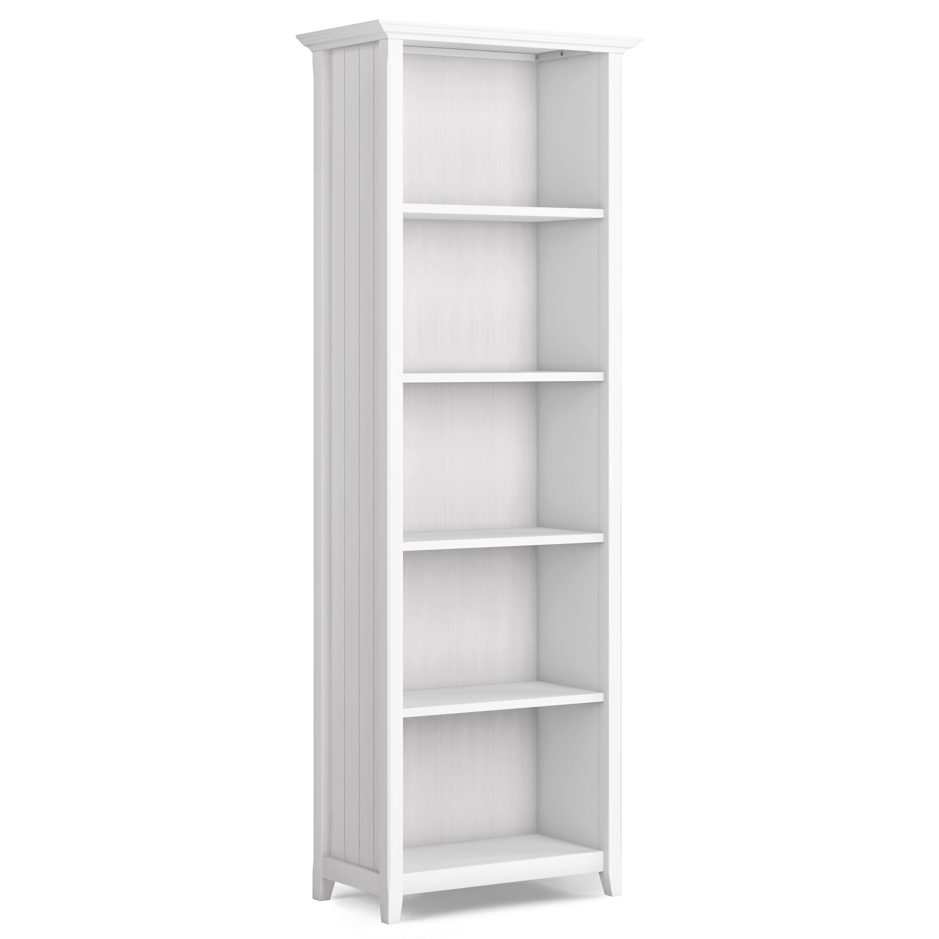 Simpli Home Acadian SOLID WOOD 72 inch x 26 inch Transitional 5 Shelf ...