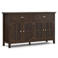 thumbnail image 1 of Simpli Home Acadian 60 inch Wide Solid Wood Transitional Large Sideboard Buffet in Brunette Brown, 1 of 14