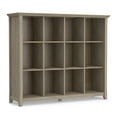 thumbnail image 1 of Simpli Home Acadian 48 inch x 57 inch Solid Wood Transitional 12 Cube Storage in Distressed Grey, 1 of 10