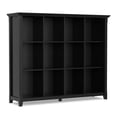 thumbnail image 1 of Simpli Home Acadian 48 inch x 57 inch Solid Wood Transitional 12 Cube Storage in Black, 1 of 9