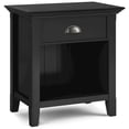 thumbnail image 1 of Simpli Home Acadian SOLID WOOD 24 inch Wide Bedside Nightstand Table in Black, 1 of 7
