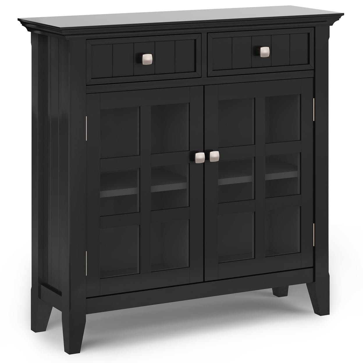 Brunette Brown Wood Freestanding Office Storage Cabinet with Adjustable Shelving
