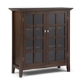 thumbnail image 1 of Simpli Home Acadian 39 inch Wide Solid Wood Transitional Storage Cabinet in Natural Aged Brown, 1 of 2