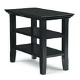 thumbnail image 1 of Acadian 14 inch Wide Solid Wood Transitional Narrow Side Table in Black, 1 of 10