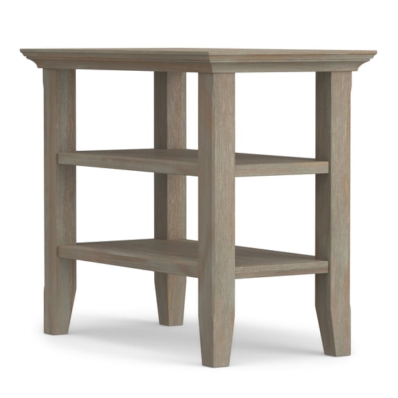 Simpli Home Acadian 14W Narrow Open Side Table with Shelves