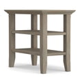 thumbnail image 1 of Simpli Home Acadian 14 inch Wide Solid Wood Transitional Narrow Side Table in Distressed Grey, 1 of 11