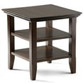 thumbnail image 1 of Simpli Home Acadian Wood 19" Square Transitional End Table in Brunette Brown, 1 of 4