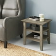 thumbnail image 1 of Simpli Home Acadian Wood 19" Square Transitional End Table in Gray, 1 of 11