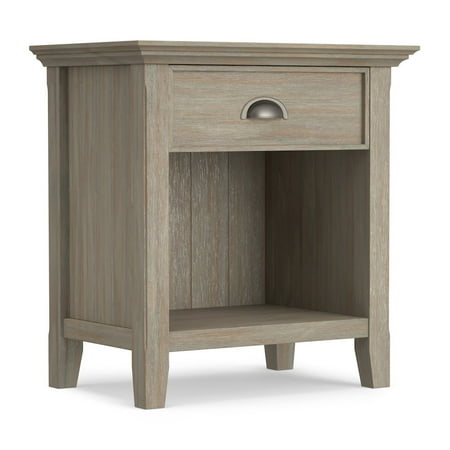 Simpli Home - Acadian Bedside Table - Distressed Grey