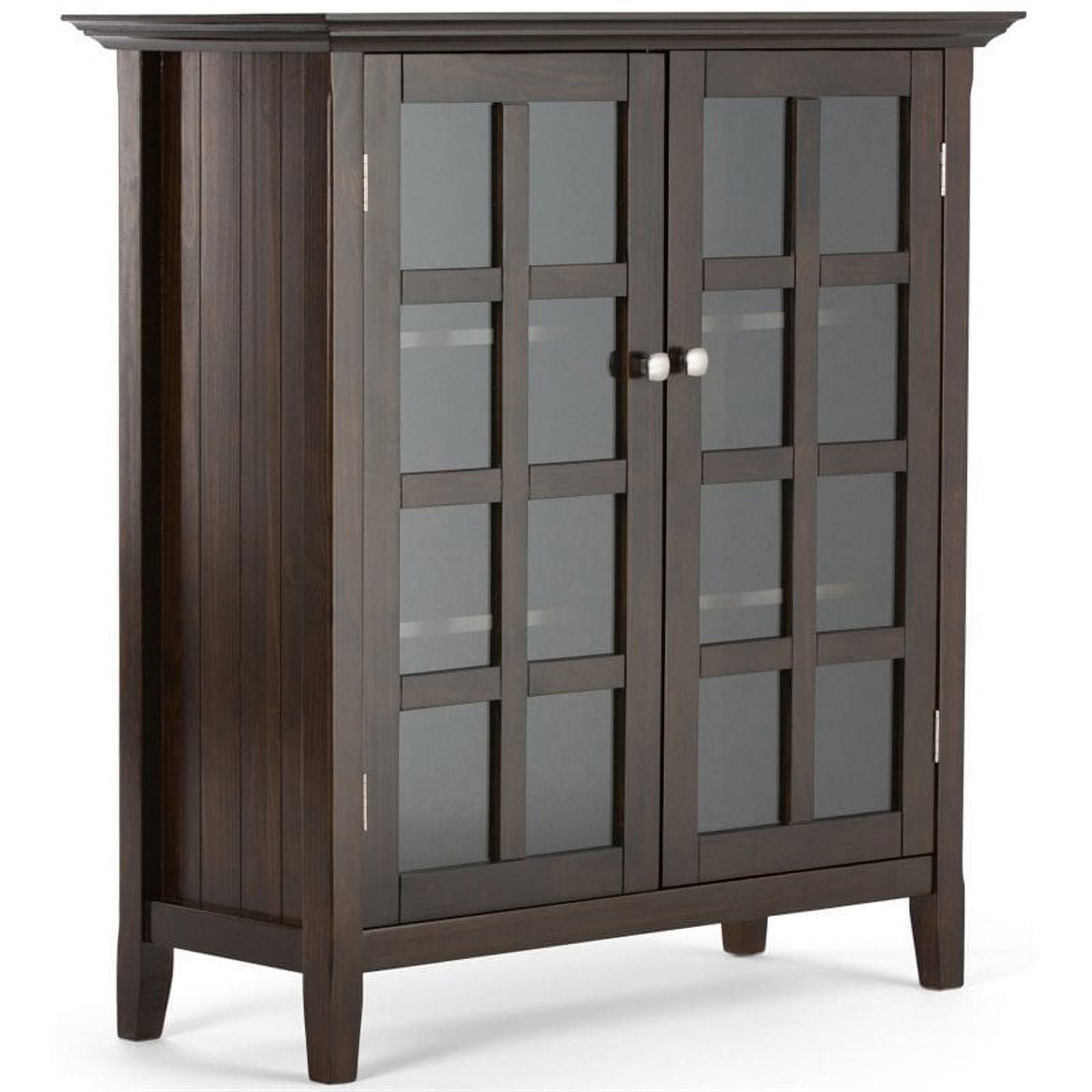 Acadian 39" Brunette Brown Solid Wood Medium Storage Cabinet