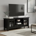 thumbnail image 1 of Acadian 60 inch Wide Solid Wood Transitional TV Stand in Black For TVs up to 65 inches, 1 of 14