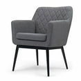 thumbnail image 1 of Simpli Home Alegra Quilted Back Accent Chair-Color:Grey, 1 of 9