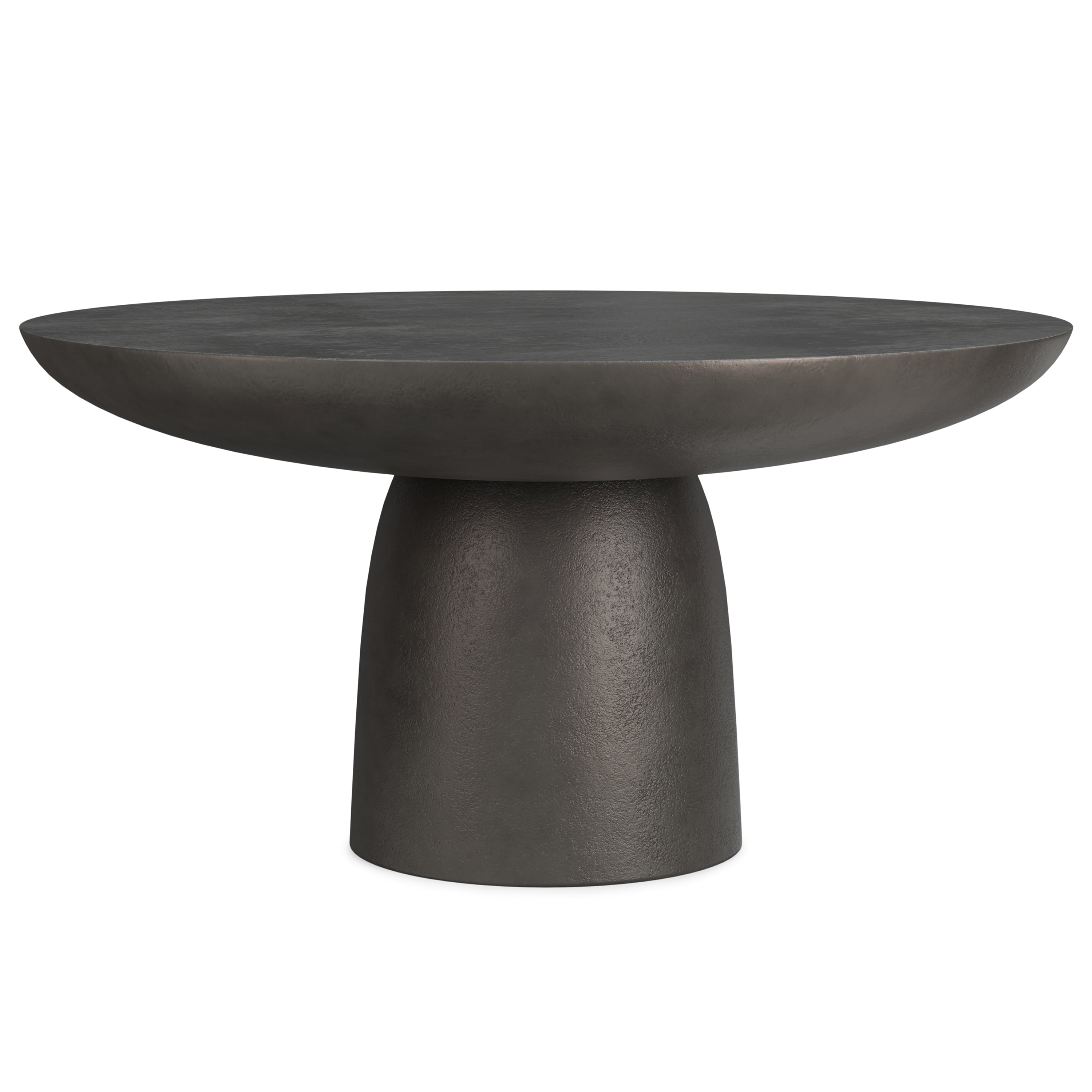 Alexa 30" Round Black Nickel Cast Aluminum Coffee Table