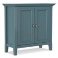 thumbnail image 1 of Simpli Home Amherst 32 inch Wide Transitional Low Storage Cabinet in French Blue, 1 of 10
