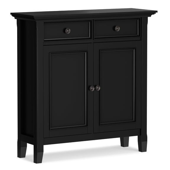 Amherst 36 inch Wide Solid Wood Transitional Storage Cabinet in Black