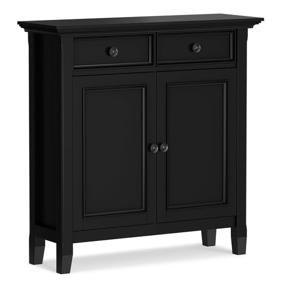 Amherst 36 inch Wide Solid Wood Transitional Storage Cabinet in Black