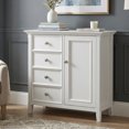 thumbnail image 1 of Simpli Home Amherst 37 inch Wide Solid Wood Transitional Medium Storage Cabinet in White, 1 of 10