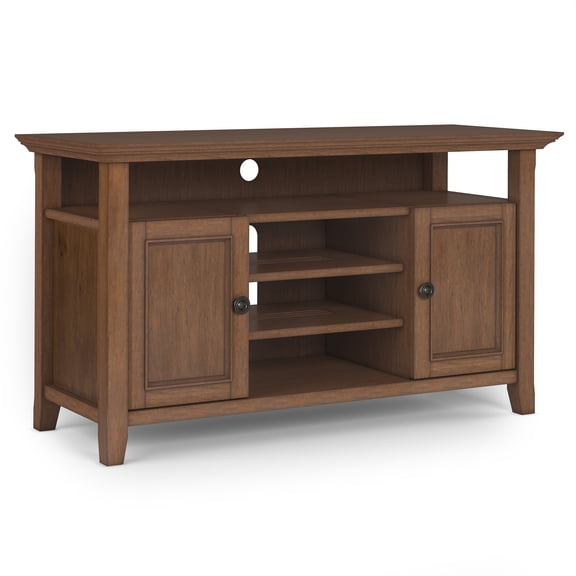 Amherst 54 inch Wide Solid Wood TV Stand in Rustic Natural Aged Brown For TVs up to 60 inches