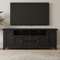 thumbnail image 1 of Amherst 72 inch Wide Solid Wood Transitional TV Stand in Black For TVs up to 80 inches, 1 of 12
