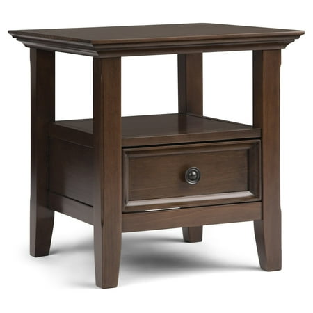 Simpli Home - Amherst End Table - Natural Aged Brown