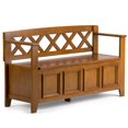thumbnail image 1 of Amherst 48 inch Wide Solid Wood Transitional Entryway Bench in Light Avalon Brown, 1 of 12