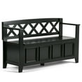 thumbnail image 1 of Amherst 48 inch Wide Solid Wood Transitional Entryway Bench in Black, 1 of 11