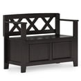 thumbnail image 1 of Amherst Solid Wood 36" Wide Transitional Entryway Storage Bench in Hickory Brown, 1 of 14