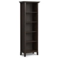 thumbnail image 1 of Simpli Home Amherst 24 inch Wide Solid Wood Transitional 5 Shelf Bookcase in Hickory Brown, 1 of 14