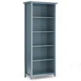 thumbnail image 1 of Simpli Home Amherst 30 inch Wide Solid Wood Transitional 5 Shelf Bookcase in French Blue, 1 of 8