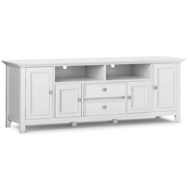 Amherst 72 inch Wide Solid Wood Transitional TV Stand in White
