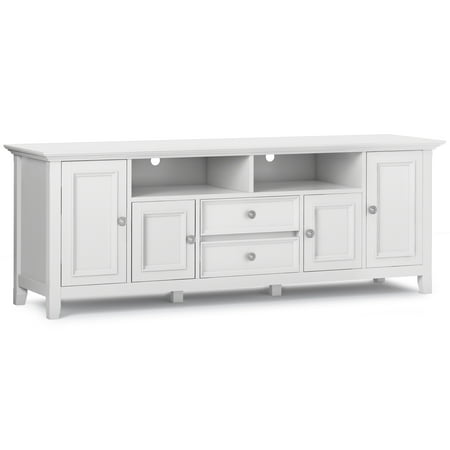 Simpli Home - Amherst 72 inch Solid Wood TV Media Stand - White