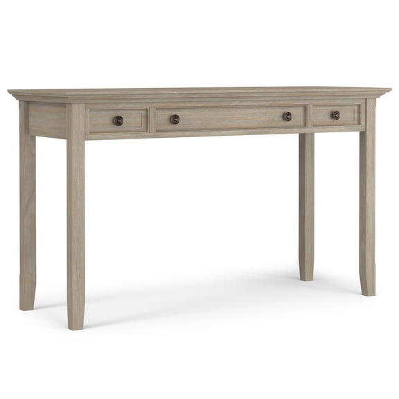 Simpli Home Amherst SOLID WOOD Transitional 54 inch Wide Desk in Distressed Grey