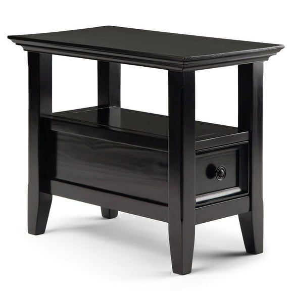 Simpli Home Amherst Side Table in Hickory Brown