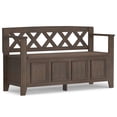 thumbnail image 1 of Simpli Home Amherst 48 inch Wide Solid Wood Transitional Entryway Bench in Farmhouse Brown, 1 of 15