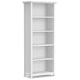thumbnail image 1 of Simpli Home Amherst 30 inch Wide Solid Wood Transitional 5 Shelf Bookcase in White, 1 of 11