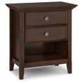 thumbnail image 1 of Amherst 24 inch Wide Solid Wood Transitional Bedside Table in Russet Brown, 1 of 6