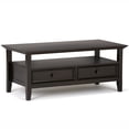 thumbnail image 1 of Simpli Home Amherst 44 inch Wide Solid Wood Transitional Coffee Table in Hickory Brown, 1 of 10