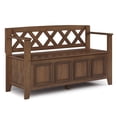 thumbnail image 1 of Amherst 48 inch Wide Solid Wood Transitional Entryway Bench in Rustic Natural Aged Brown, 1 of 9