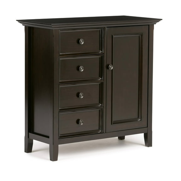 Amherst SOLID WOOD 37 inch Wide Transitional Medium Storage Cabinet in Hickory Brown