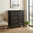 thumbnail image 1 of Simpli Home Amherst Solid Wood 37-inch-Wide Transitional Medium Storage Cabinet in Hickory Brown, 1 of 11