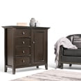 thumbnail image 1 of Simpli Home Amherst Solid Wood 37-inch-Wide Transitional Medium Storage Cabinet in Hickory Brown, 1 of 10