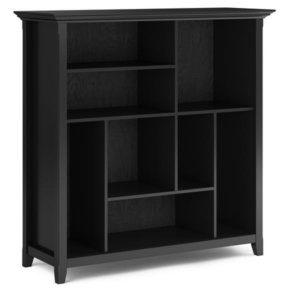 Simpli Home Amherst SOLID WOOD 44 inch x 44 inch Transitional Multi Cube Bookcase and Storage Unit in Black