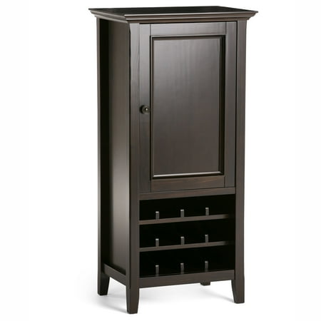Simpli Home - Amherst High Storage Wine Rack - Hickory Brown